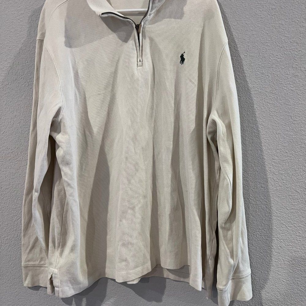 Ralph Lauren Men's Long Sleeve Polo shirt White Size XL
